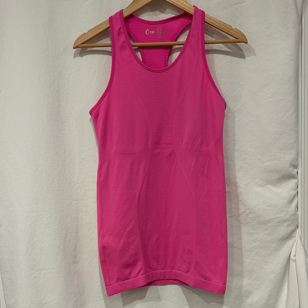 ZYIA Athletic Copper Charge Hot Pink Tank Top